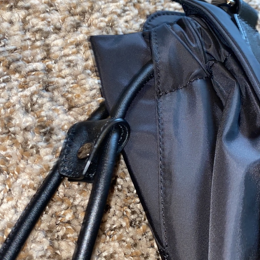 SOLD- Burberry Tote Bag with Leather Trim - Picture 4 of 9